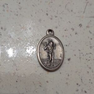 Vintage Silver Oval Pendant